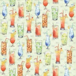 Cocktails Green seamless (vinyl)