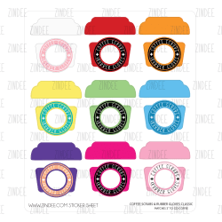 Coffee Scrubs Rubber Gloves Classic (sticker sheet) 2" CLEAR Gloss