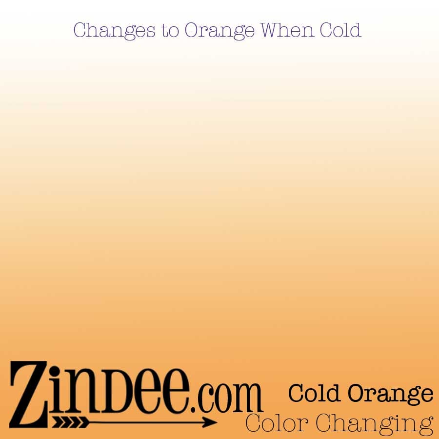 Clear Cold Orange Color Changing Adhesive Vinyl