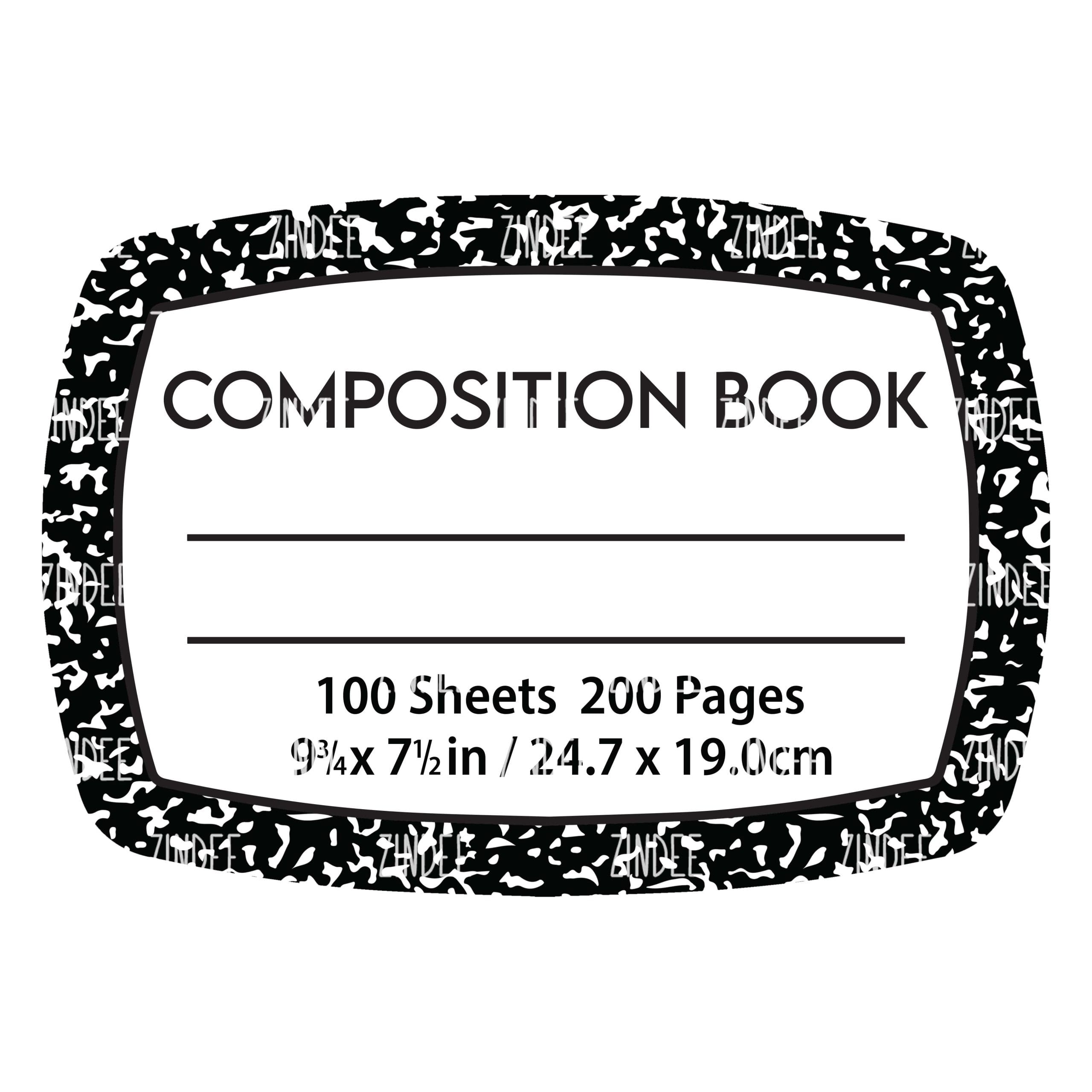 Composition Notebook Stencil