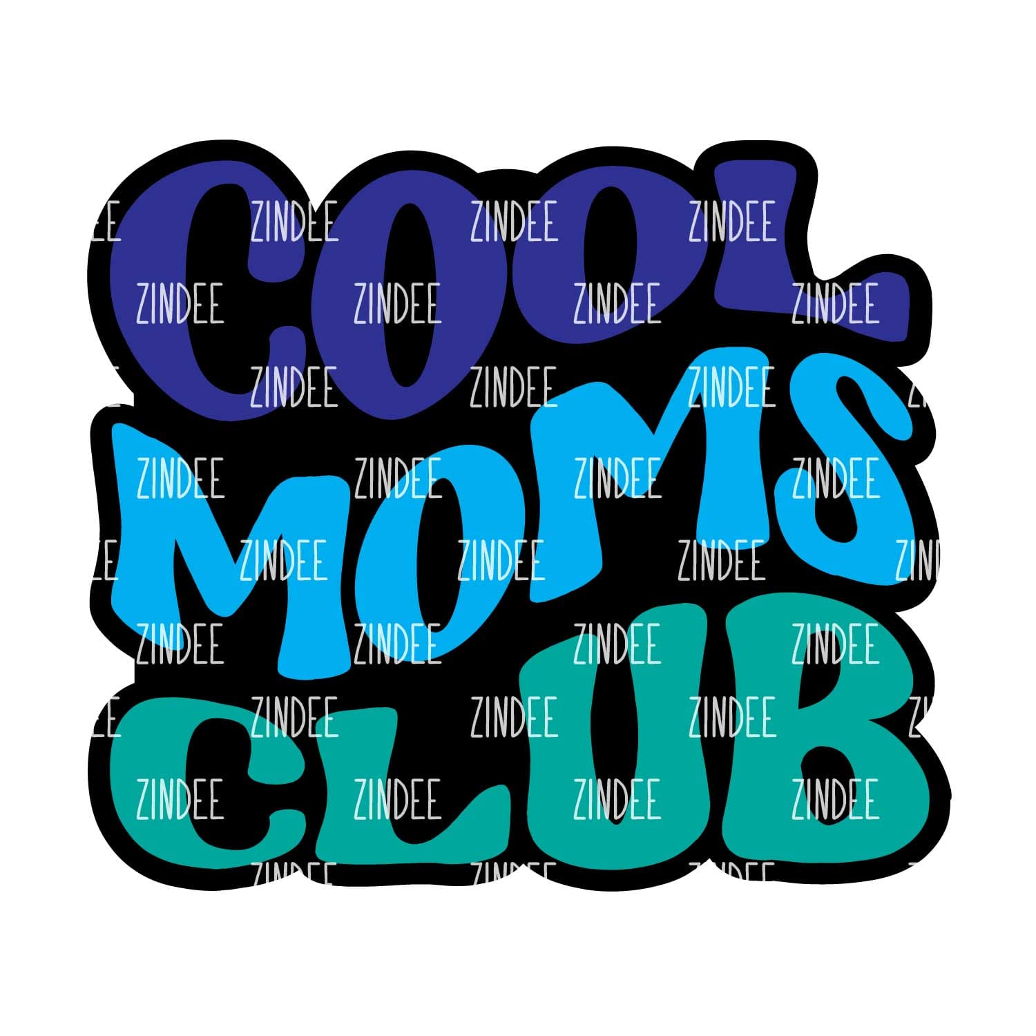 Cool Moms Club Acrylic Blank- Sticker- UV DTF (2 inch) NO HOLE