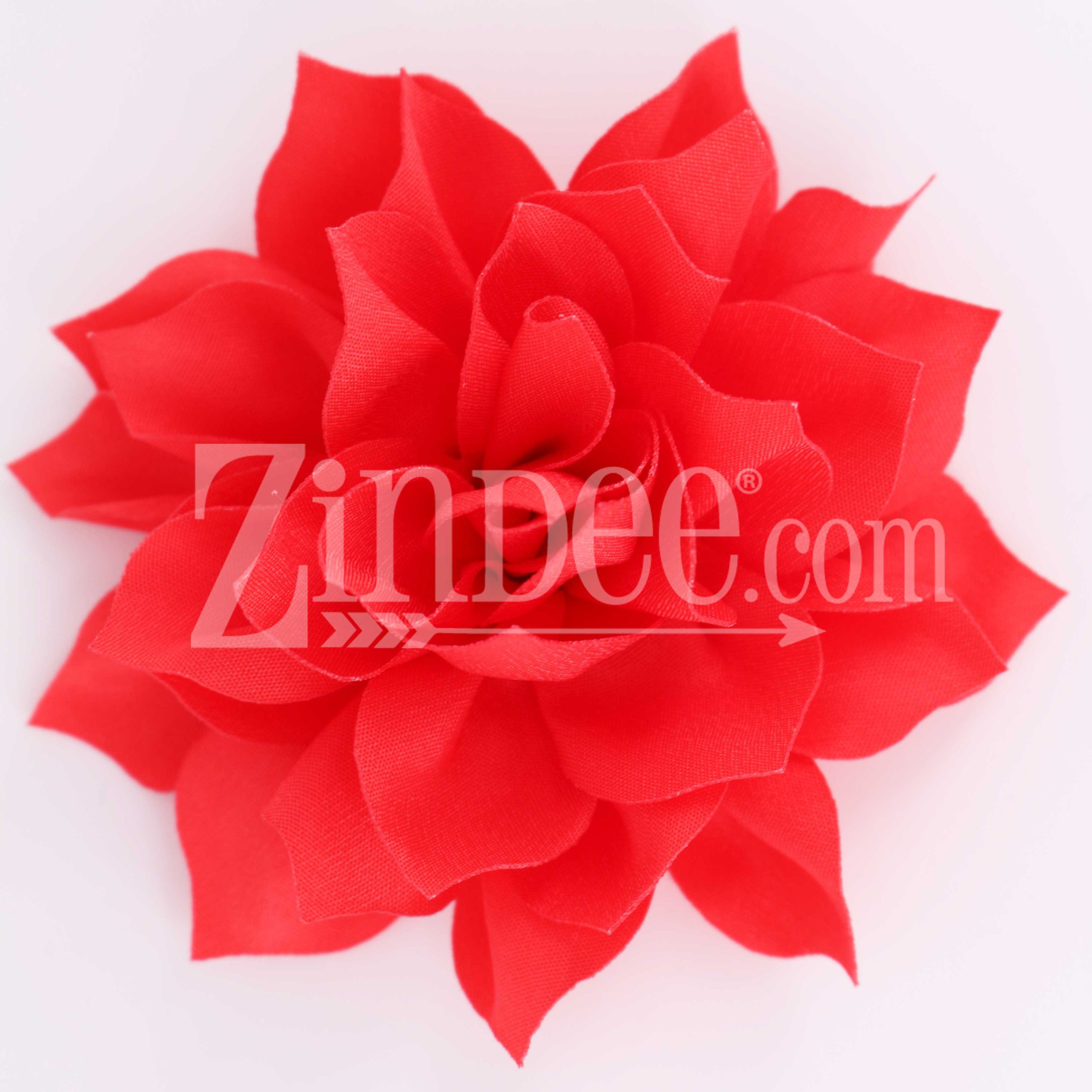 Coral Fabric Flower (3.5")