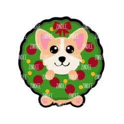 Corgi Wreath Acrylic Blank- Sticker- UV DTF (1.5 inch)