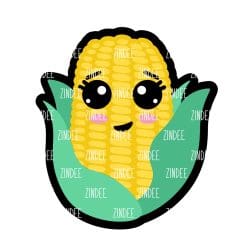 Corn Cob – Acrylic Badge Reel Blank (2") No Hole | Optional Sticker or UV DTF