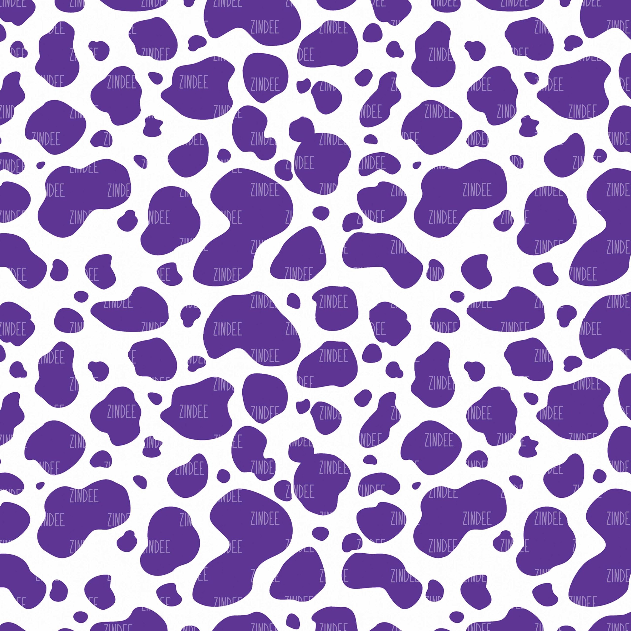 Purple cow print animal print carpet - TenStickers