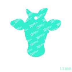 Alternative view of Cow with Bandana Acrylic Blank- Sticker- UV DTF (1.5 inch)
