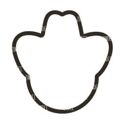 Alternative view of Cowboy Hat Circle Shaker Piece (2 inch)