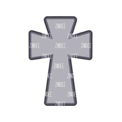 Cross (Version 2) – Acrylic Badge Reel Blank (2") No Hole | Optional Sticker or UV DTF