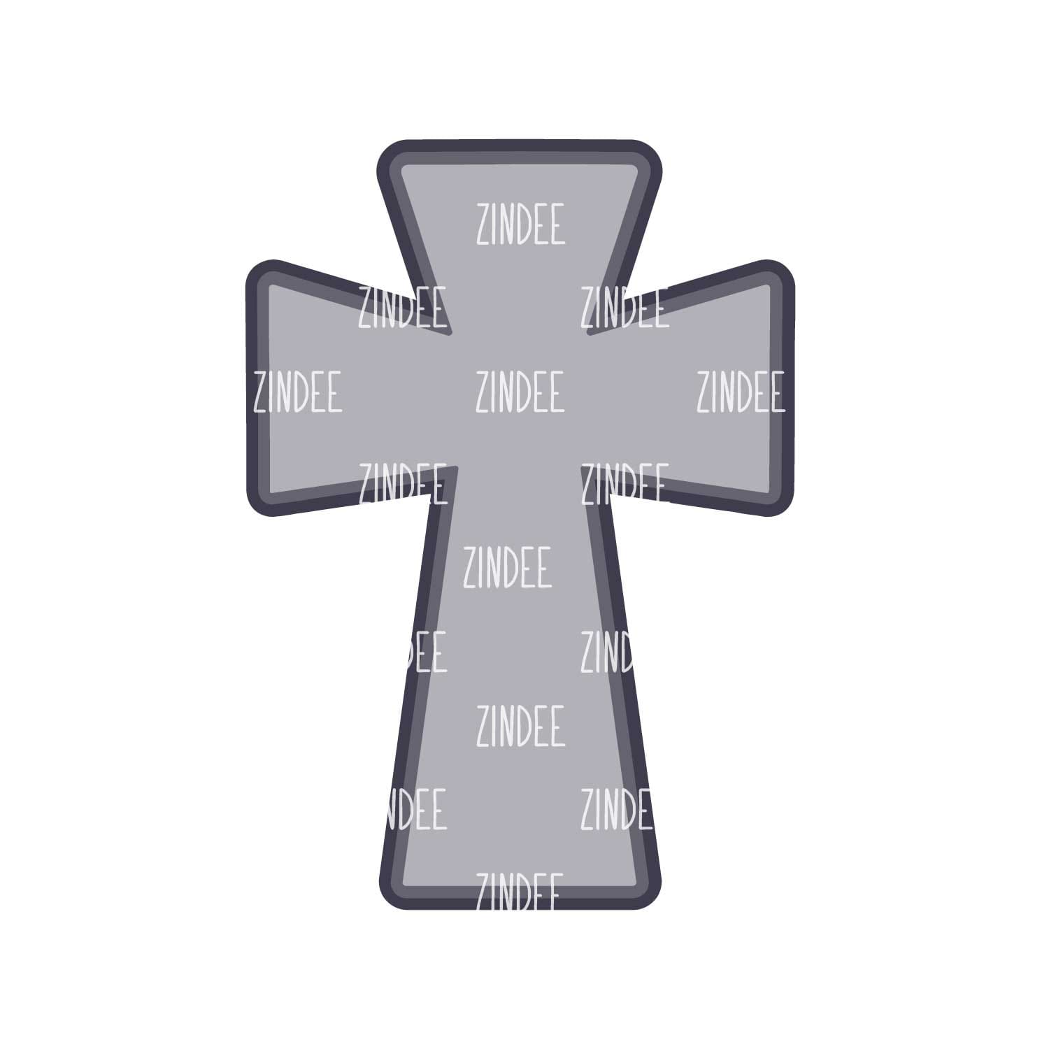 Cross (Version 2) Acrylic Blank- Sticker- UV DTF (3 inch)