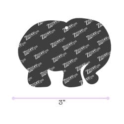 Chubby Elephant – Acrylic Keychain Blank (3") | Optional Sticker or UV DTF - Image 2