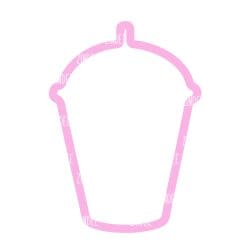 Alternative view of Cup with Straw Shaker Piece (2 inch)