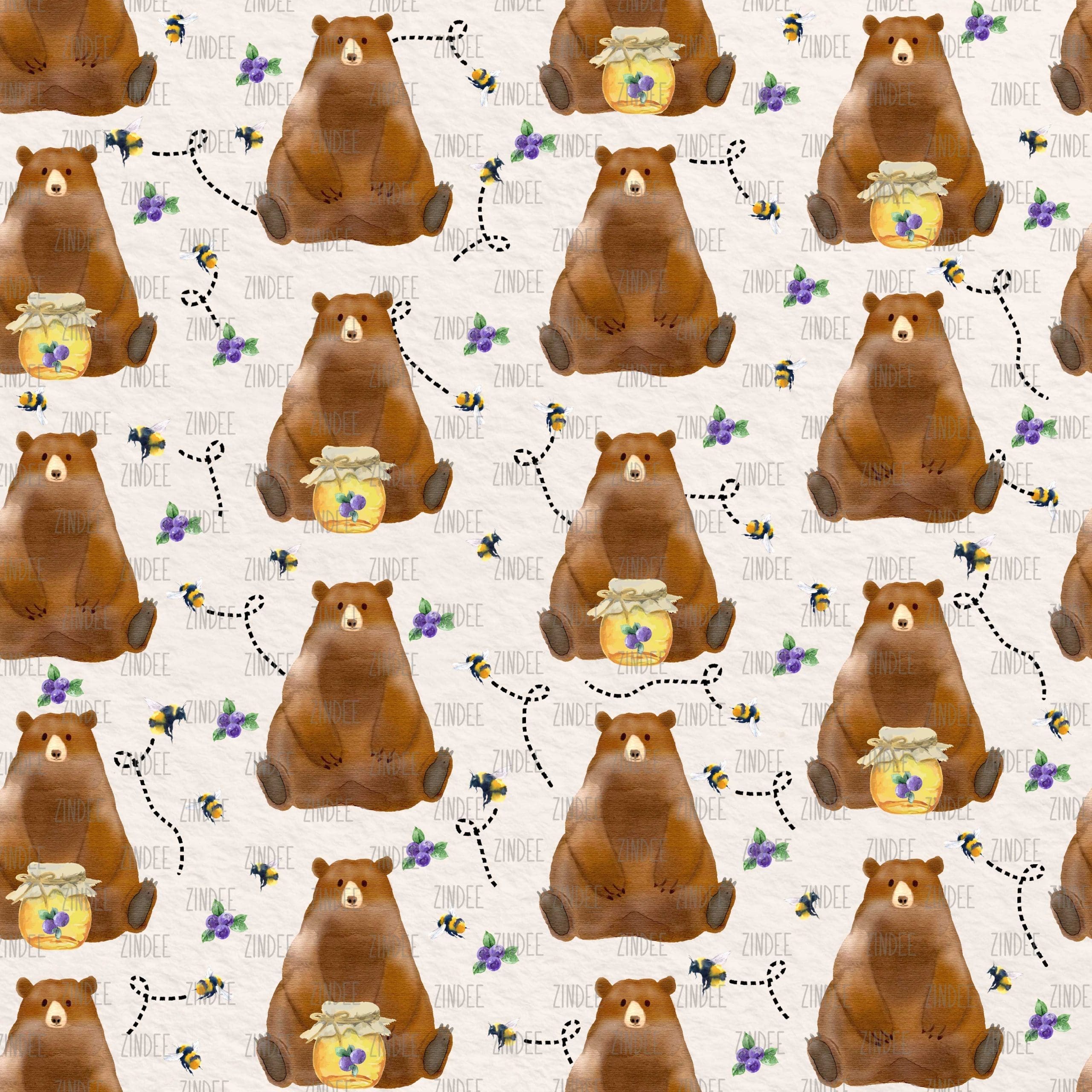 Cute Bears seamless (vinyl)