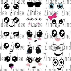 Cute Face Options Cut File