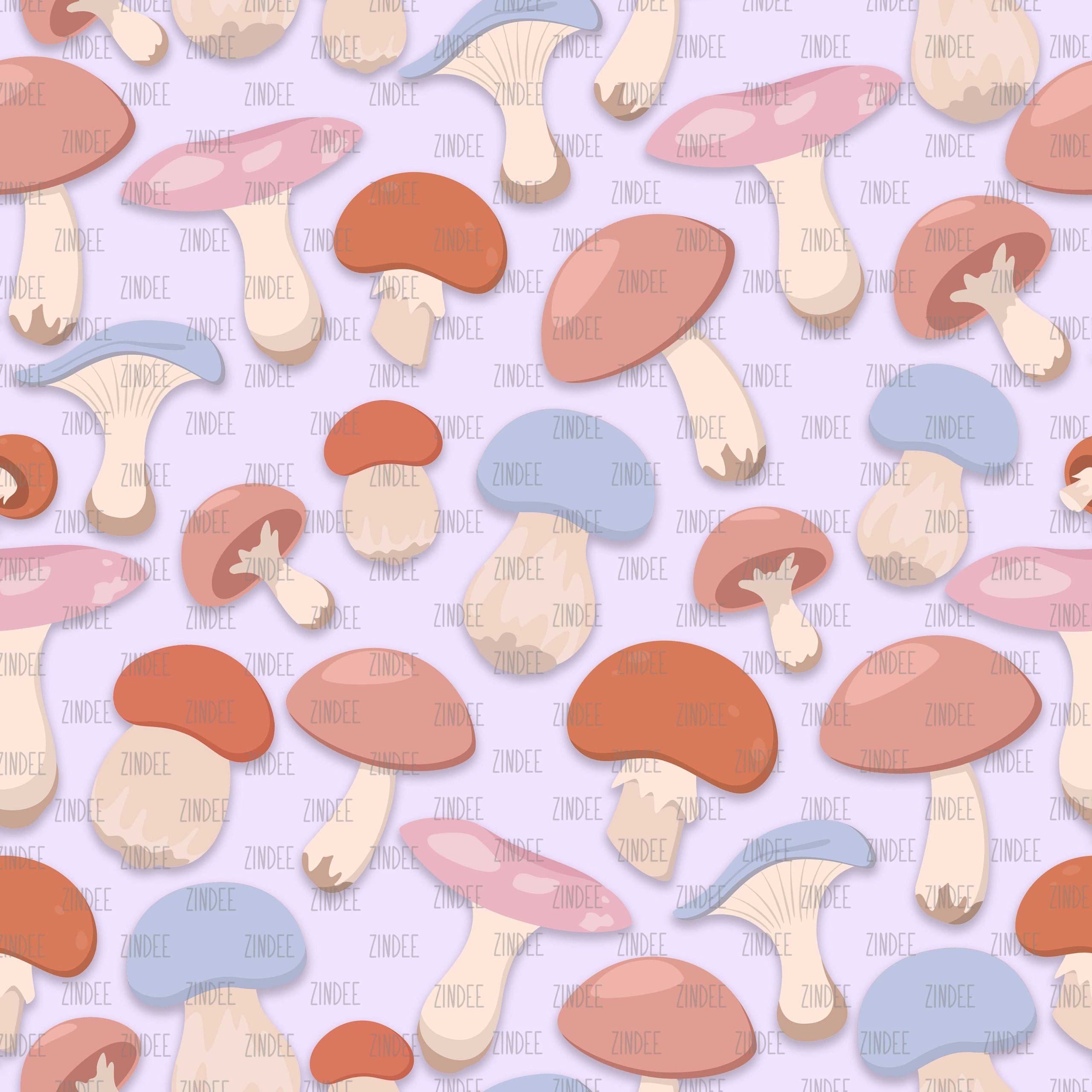 Cute Mushrooms Purple (vinyl)