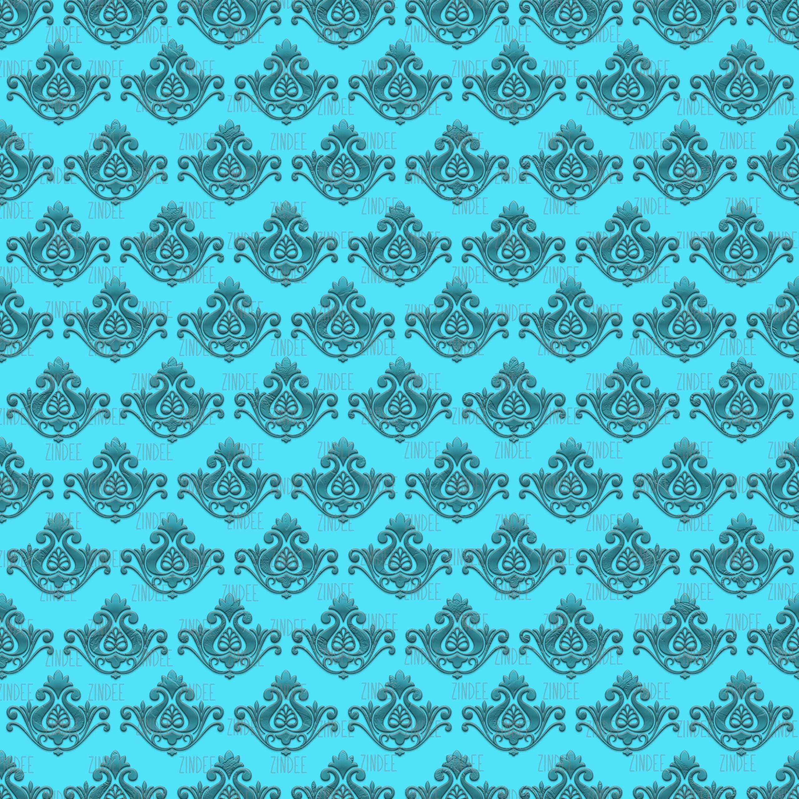Damask Monochromatic Light Blue (digital paper)