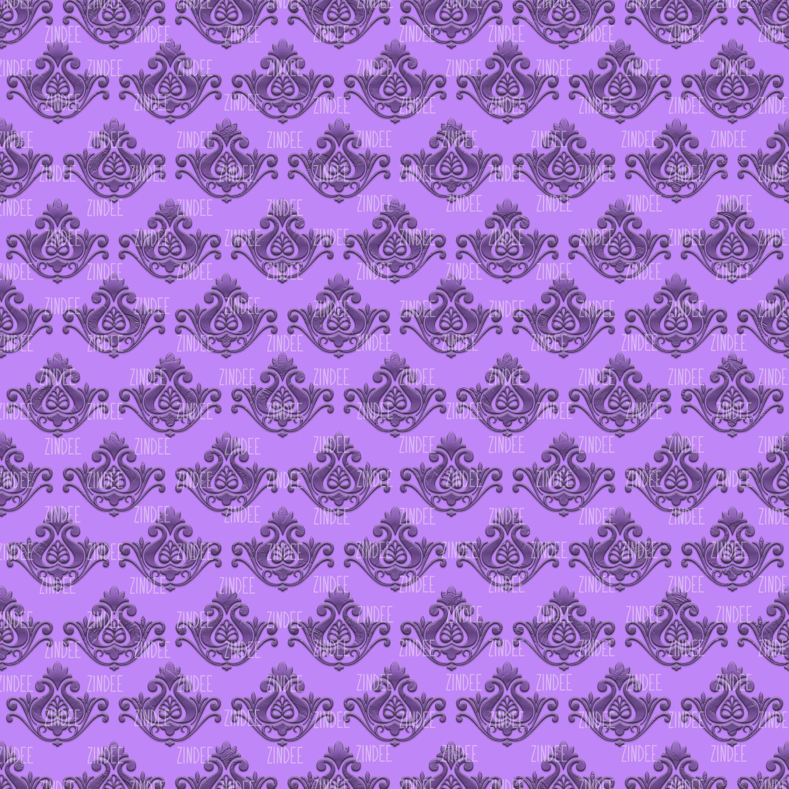 Damask Monochromatic Lilac (digital paper)