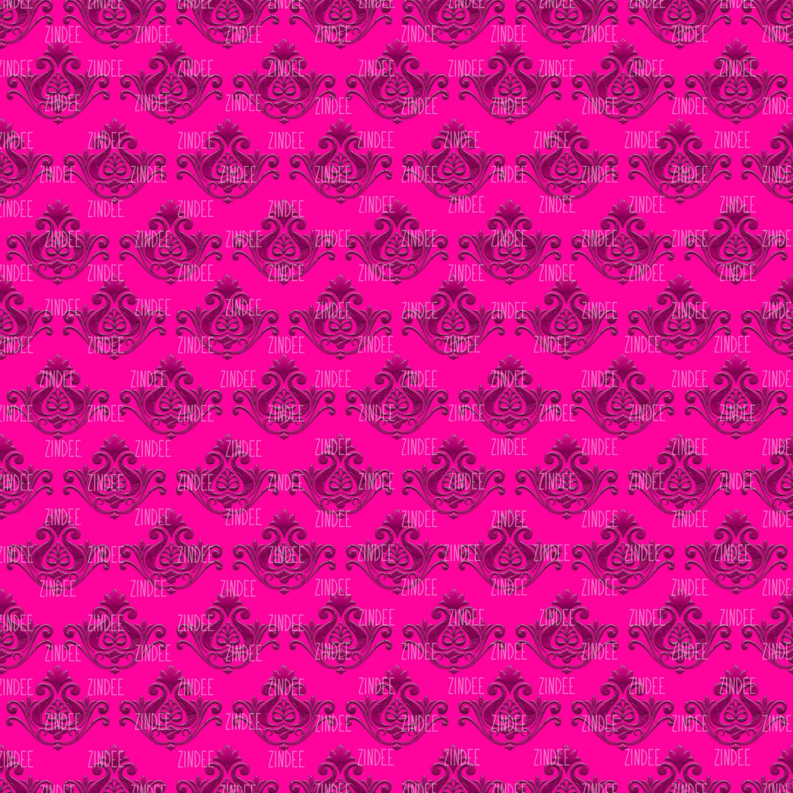 Damask Monochromatic Pink (vinyl)