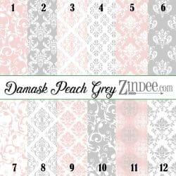Damask Peach Grey (vinyl)