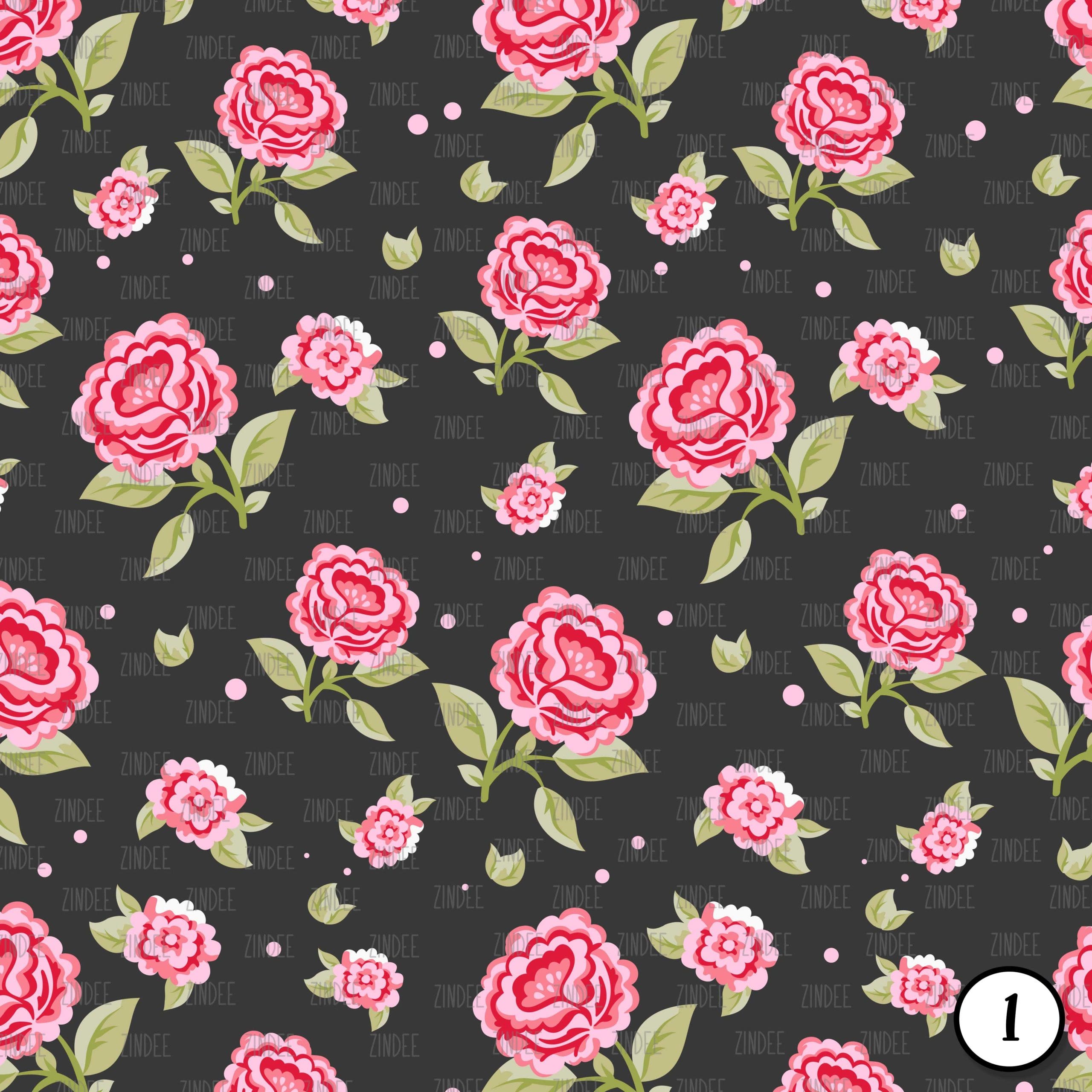 Dark Floral Shabby (vinyl) - Image 2