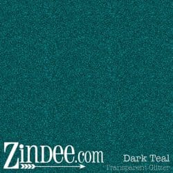 Dark Teal Transparent Glitter Vinyl
