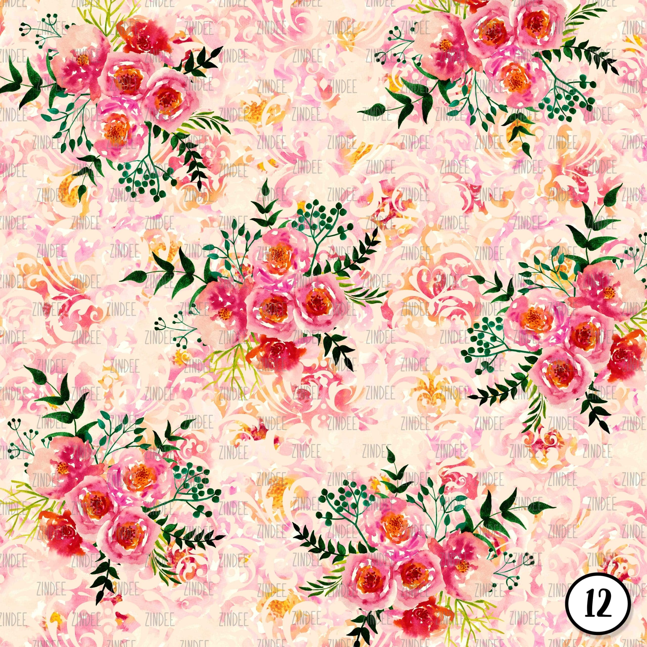 Deep Floral Watercolor (vinyl) - Image 13