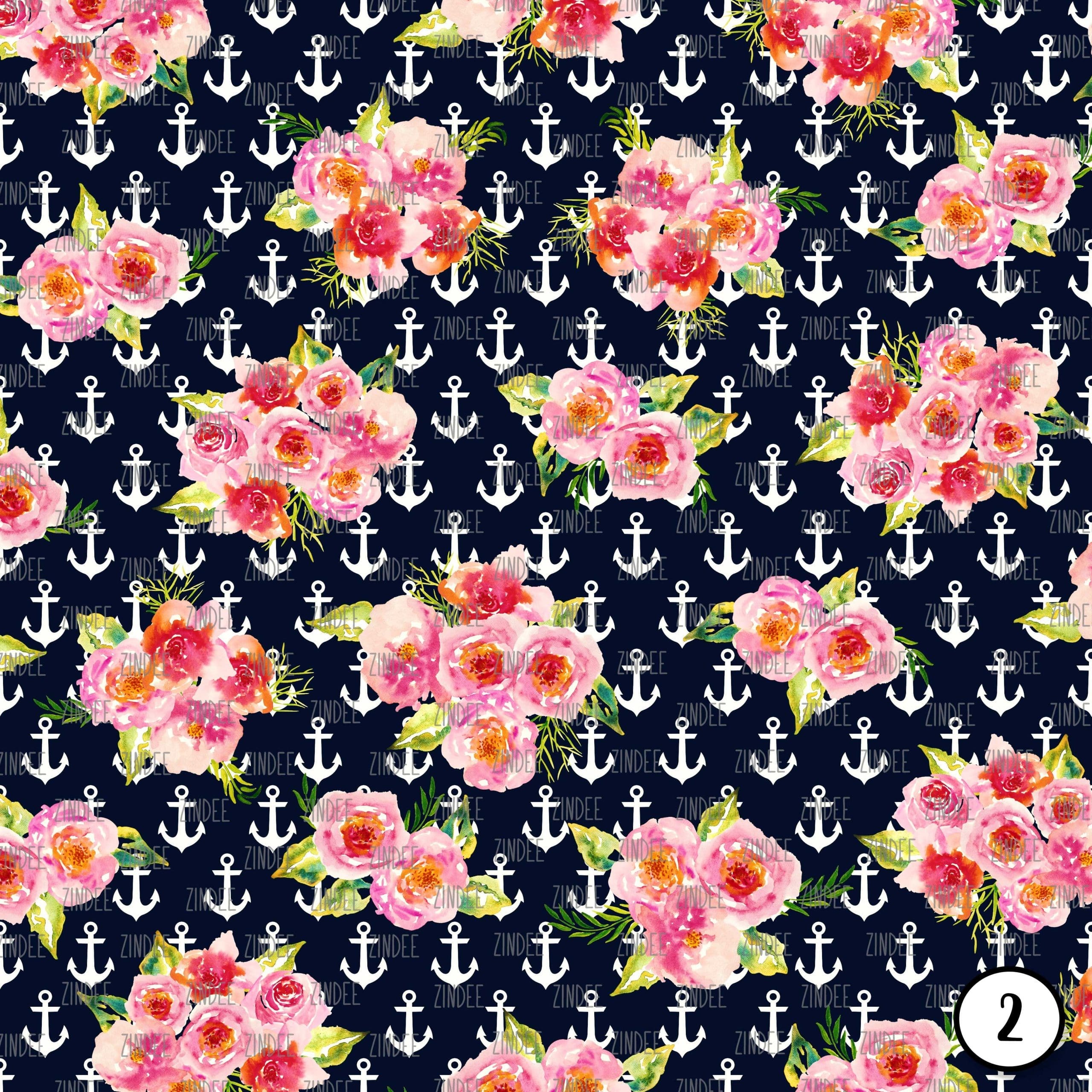 Deep Floral Watercolor (vinyl) - Image 3