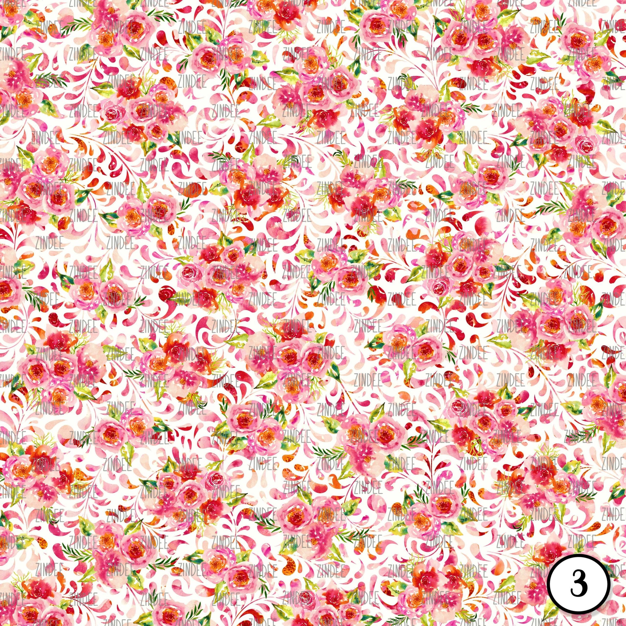 Deep Floral Watercolor (vinyl) - Image 4