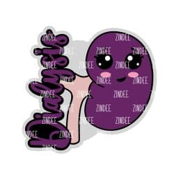 Dialysis Kidney – Acrylic Badge Reel Blank (2") No Hole | Optional Sticker or UV DTF