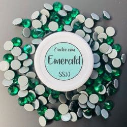 Emerald Hotfix Rhinestone ss30 (machine cut) 100+ stones