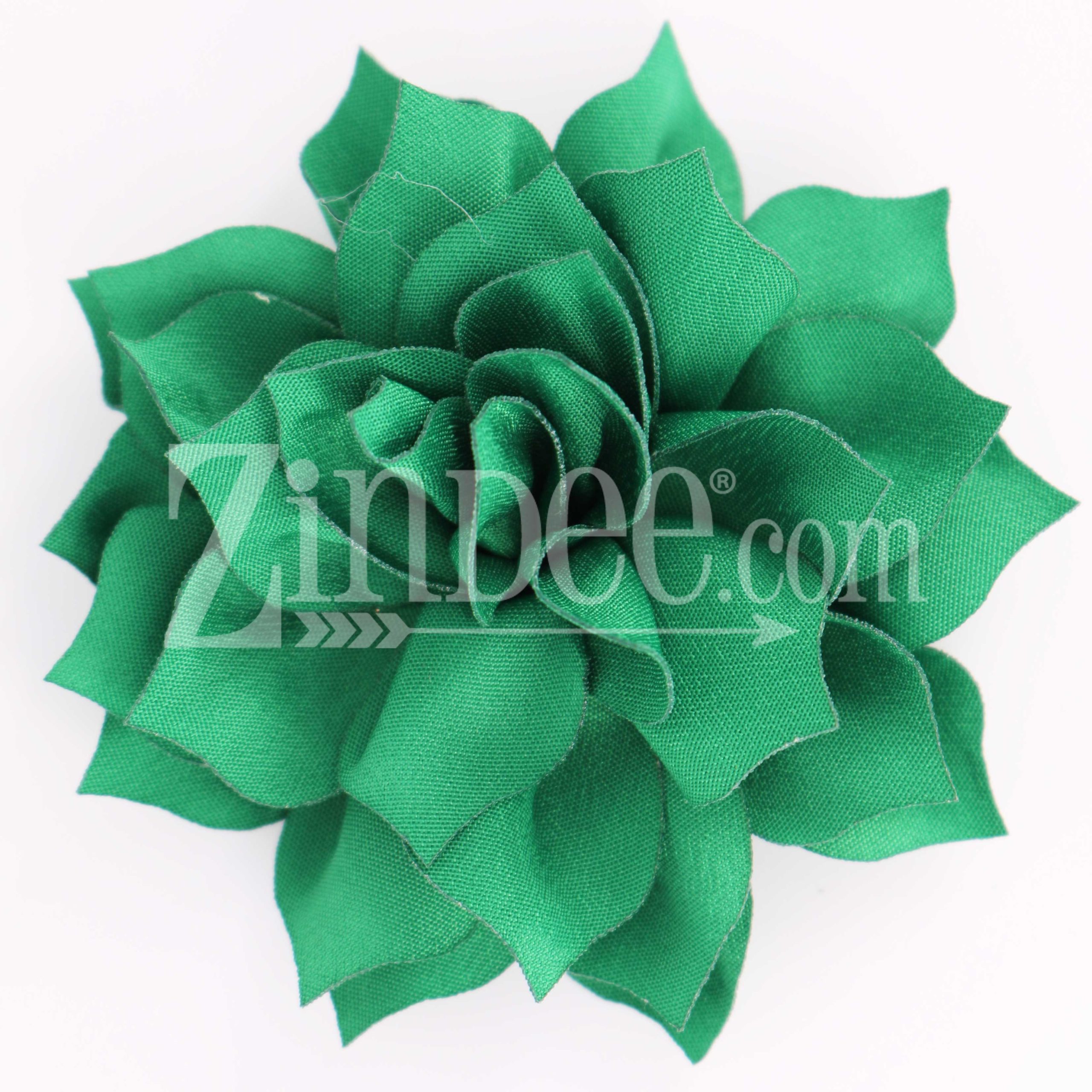 Emerald Green Fabric Flower (3.5")