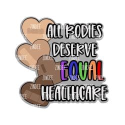 Equal Healthcare Hearts – Acrylic Keychain Blank (2.5") | Optional Sticker or UV DTF