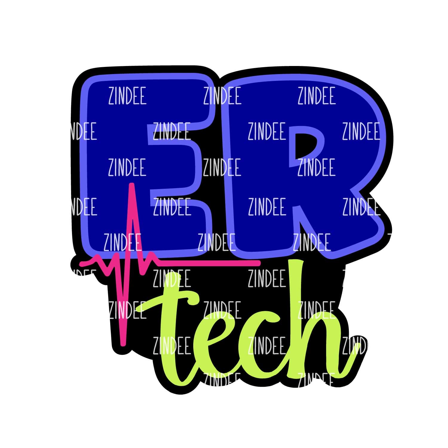 ER Tech Acrylic Blank- Sticker- UV DTF (2 inch) NO HOLE