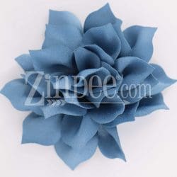 Faded Blue Fabric Flower (3.5")