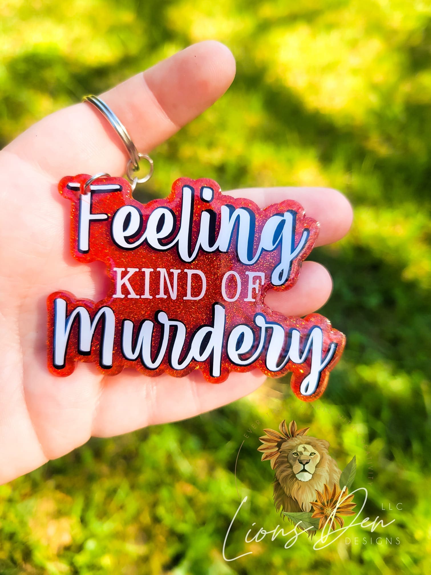 Feeling Murdery – Acrylic Keychain Blank (3") | Optional Sticker or UV DTF - Image 3