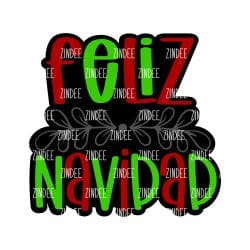Feliz Navidad – Acrylic Badge Reel Blank (2") No Hole | Optional Sticker or UV DTF
