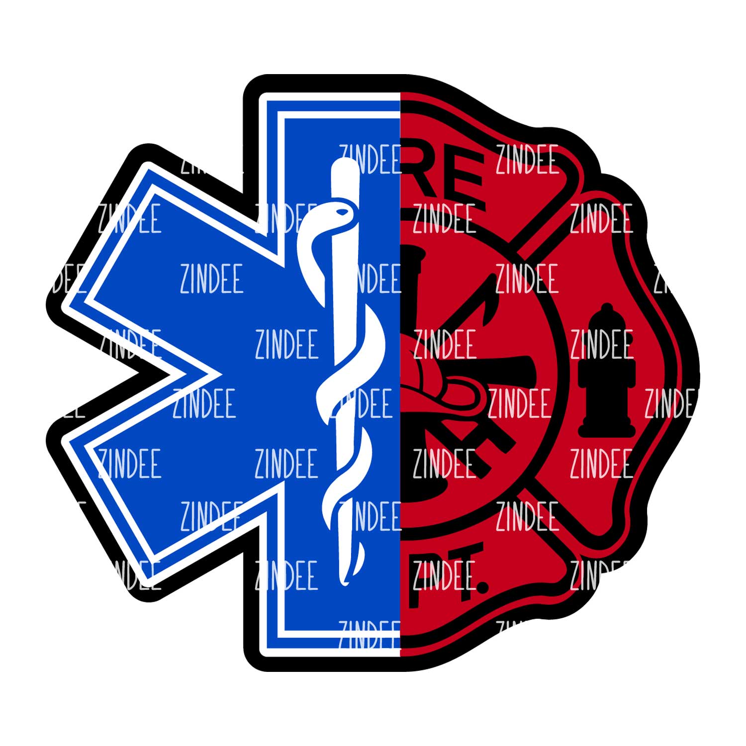 Fire Paramedic Acrylic Blank- Sticker- UV DTF (3 inch)