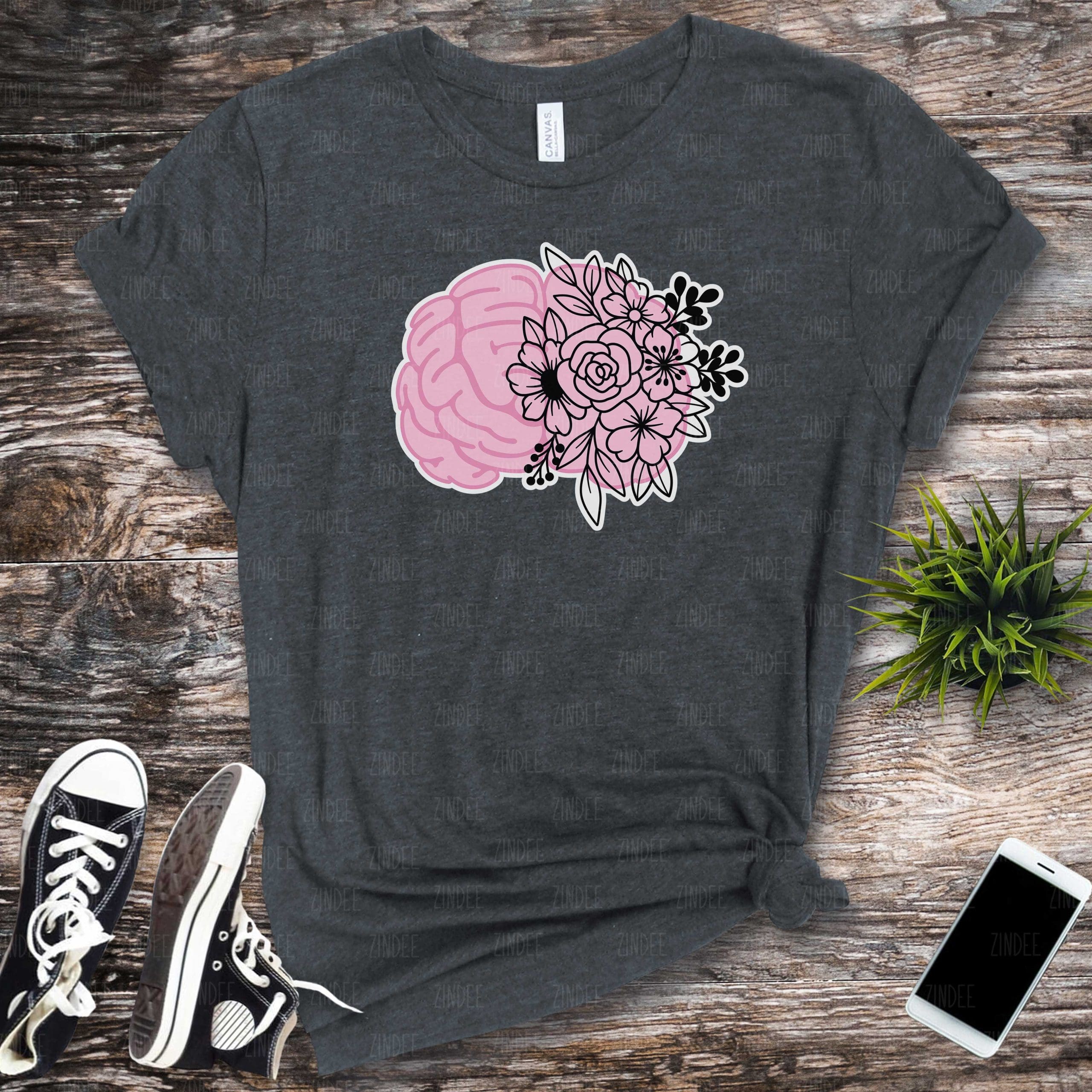 Floral Brain (HTV ready to press)