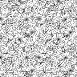 Floral Outline (digital paper)