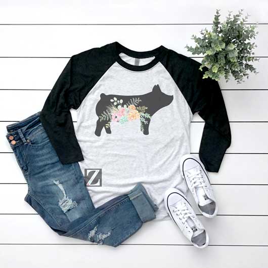 Alternative view of Floral Show Pig (download)