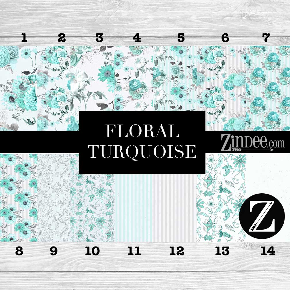 Floral Turquoise (vinyl)