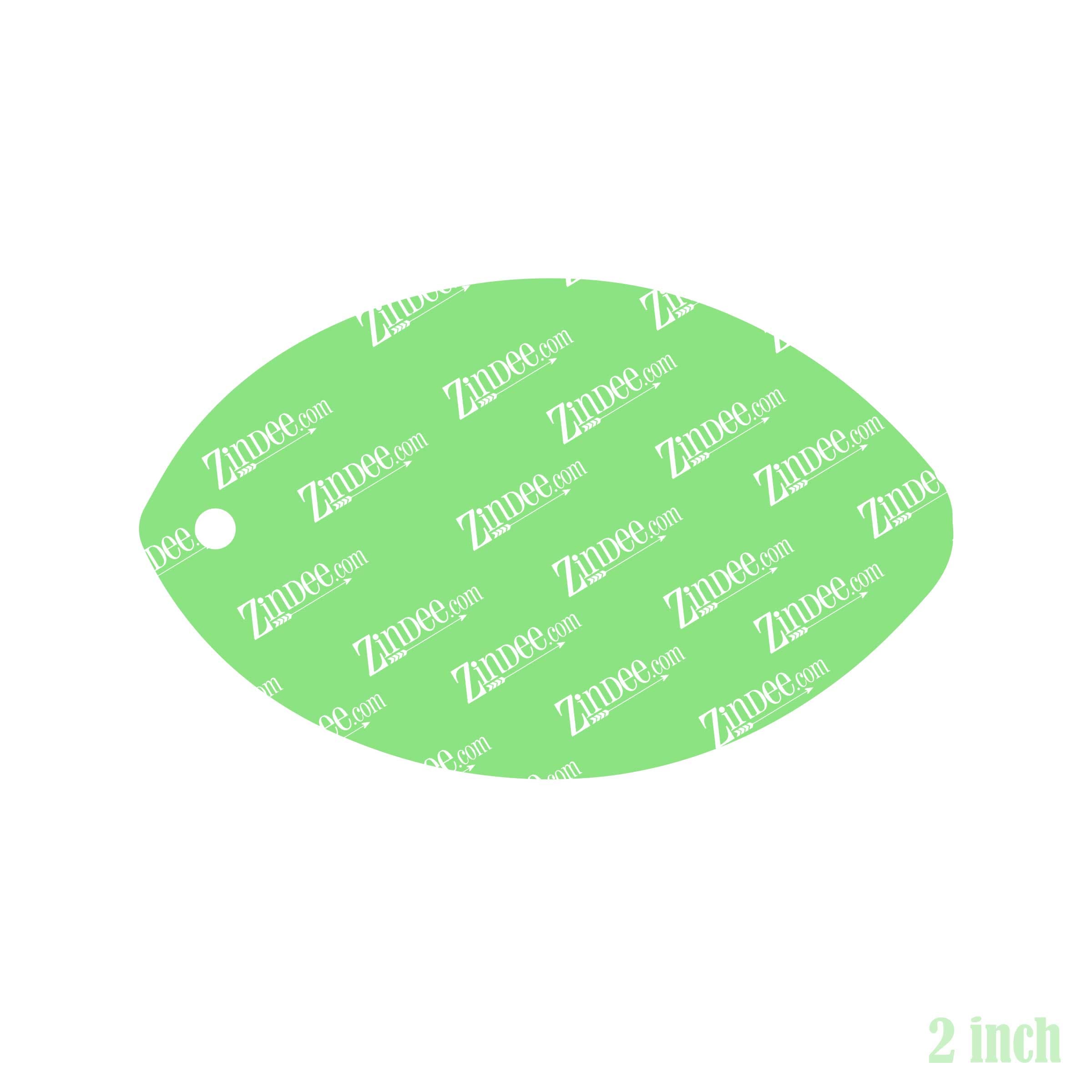 Alternative view of Football Acrylic Blank- Sticker- UV DTF (2 inch)