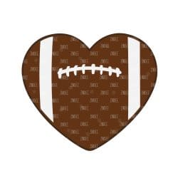 Football Heart SVG (Fits Heart Acrylic Blanks)