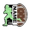 Football Tag – Acrylic Badge Reel Blank (2") No Hole | Optional Sticker or UV DTF