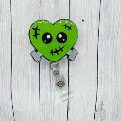 Frankenheart – Acrylic Badge Reel Blank (2") No Hole | Optional Sticker or UV DTF - Image 5