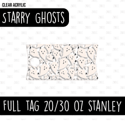 Full Tumbler Tag (Stanley 20/30 oz) (Starry Ghosts)