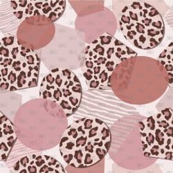 Geometric Leopard Neutral Brown and Pink seamless (vinyl)