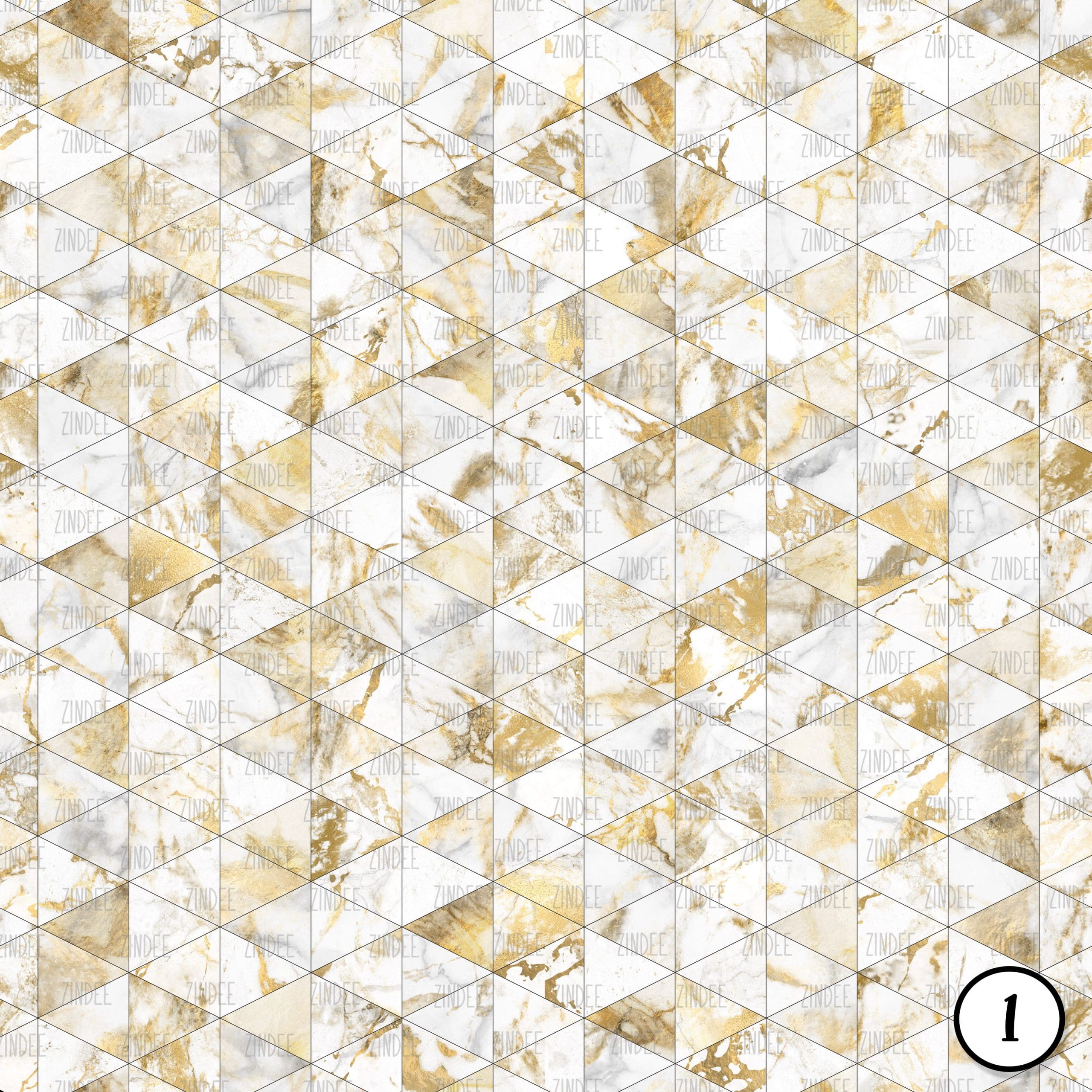 Alternative view of Geometric Marble and Foil (vinyl)