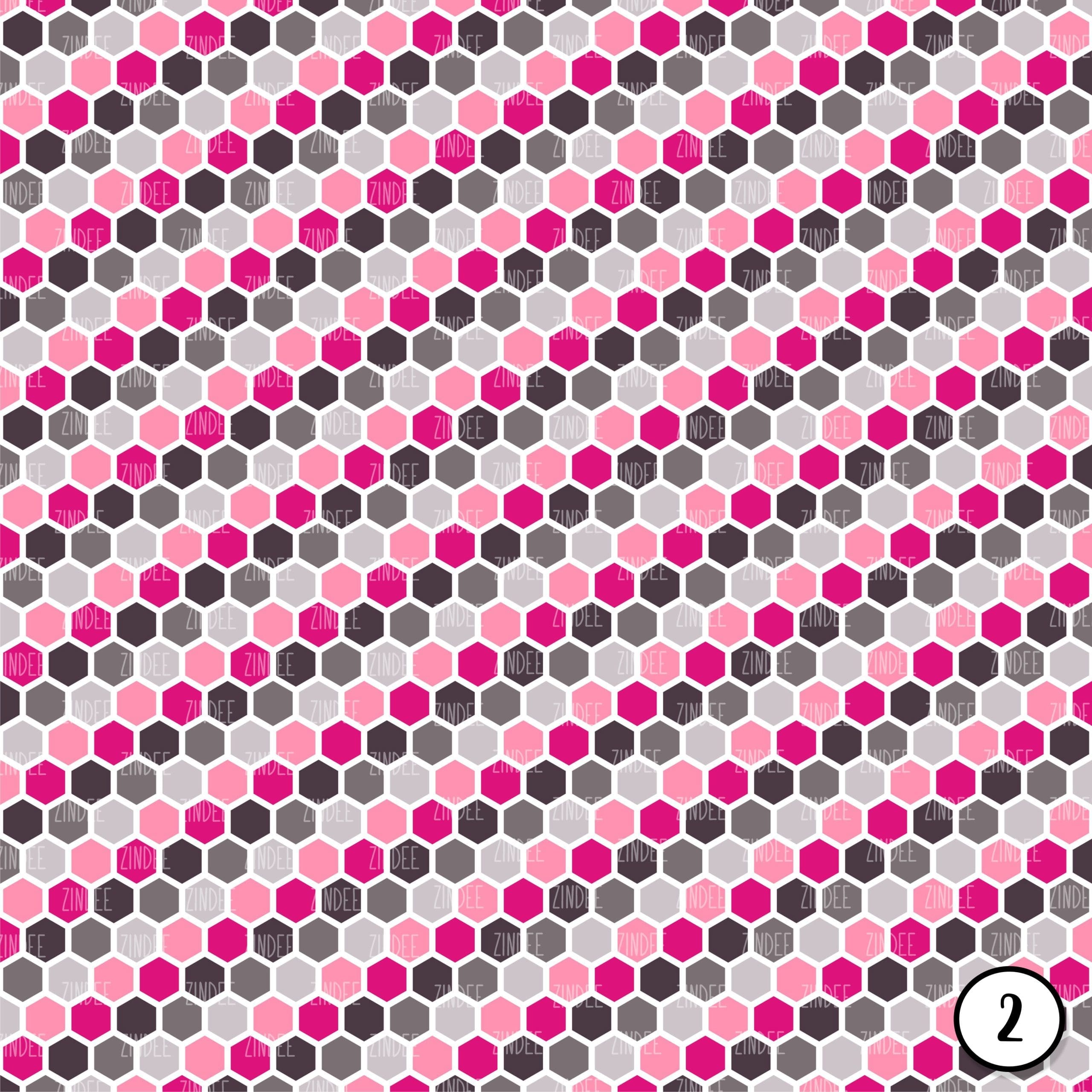 Geometric Pink and Grey (vinyl) - Image 3