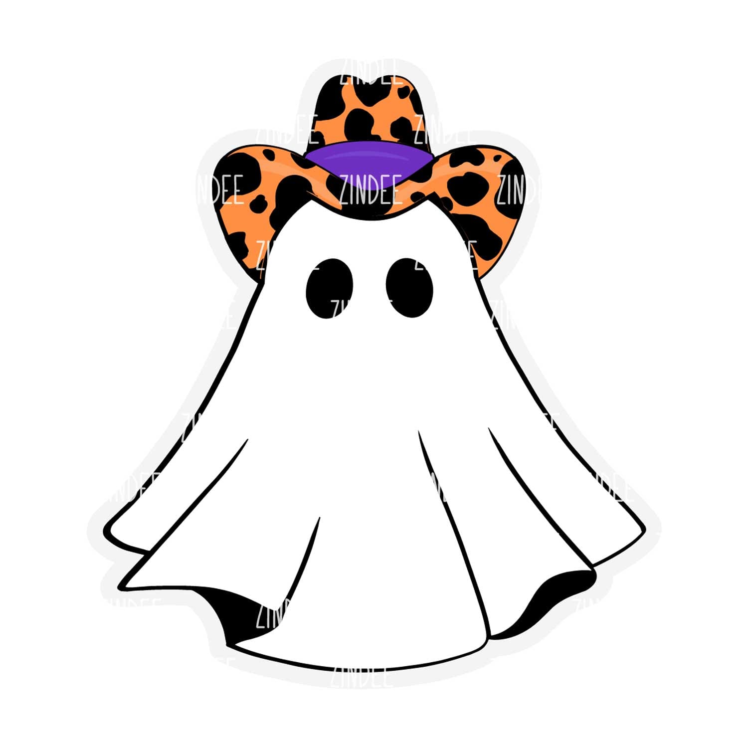 Ghost Cowboy Acrylic Blank- Sticker- UV DTF (3 inch)