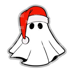 Ghost Santa Acrylic Blank- Sticker- UV DTF (3 inch)